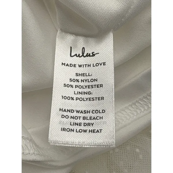 Lulus‎ Symphony of Love White Dotted Tulle Tiered Mini Dress XL Bridal Shower - Image 6