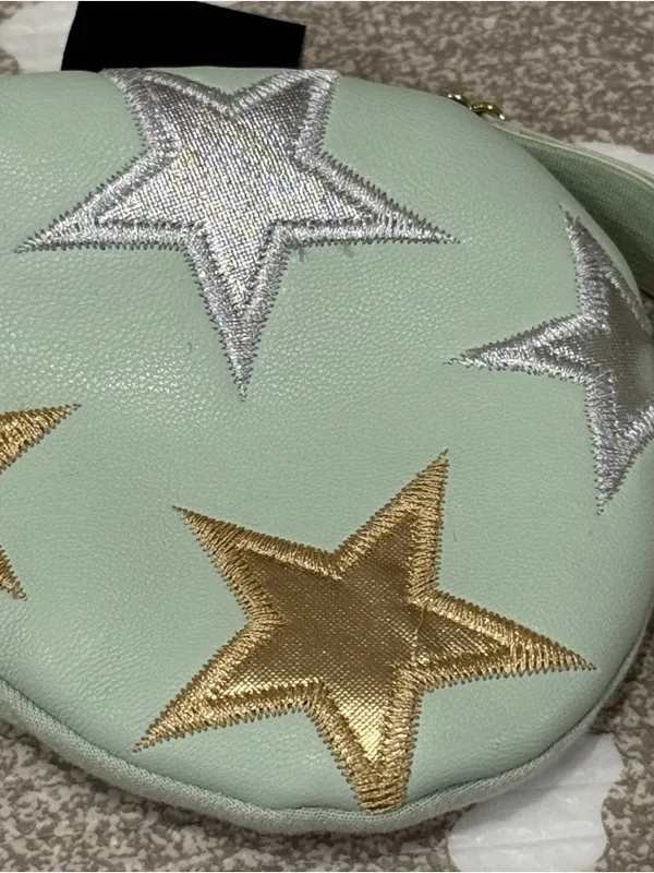 Free People x understated eye mask embroidered starry gold mint travel - Image 10