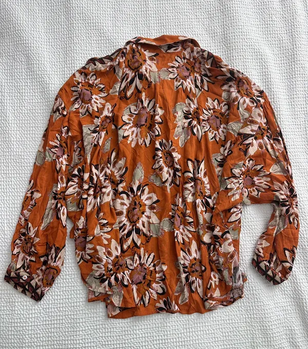 Free People good vibrations floral printed oversized blouse - Image 6