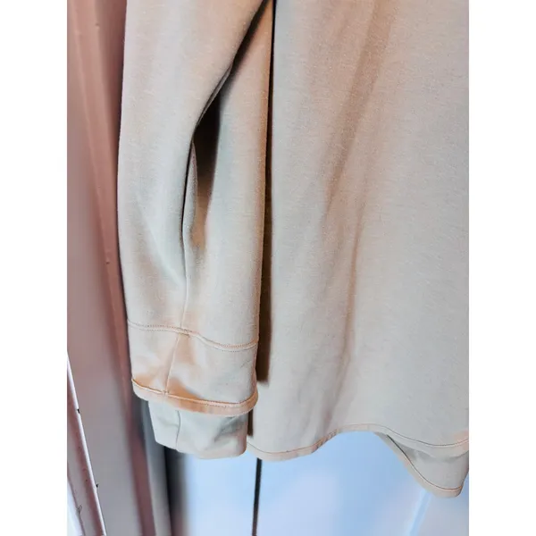 Nike Womens Medium Dri-FIT Crossover Cowl Neck Pullover Hoodie Sweatshirt Beige - Image 7