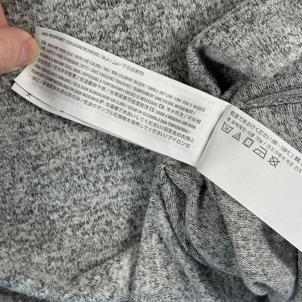 Abercrombie & Fitch Mock Neck Pullover Heather Gray Long Sleeve Top‎ L - Image 5