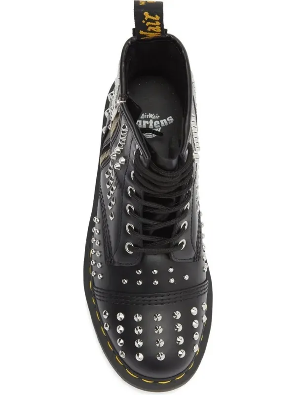 Dr. Martens 1460 Black Atlas Studded Zip Boots Women’s 7 UK 5 NWOB - Image 5