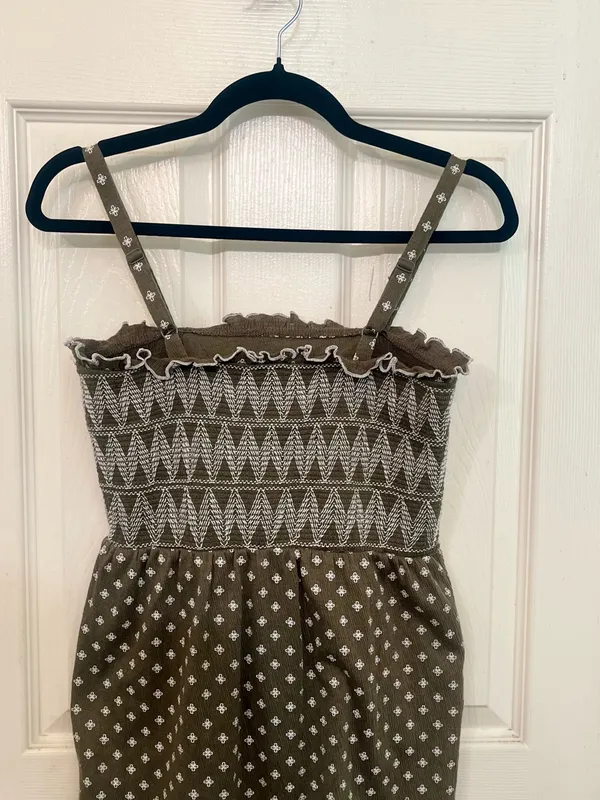 No Boundaries Smocked Tribal Print Cami Top Brown Size M - Image 2