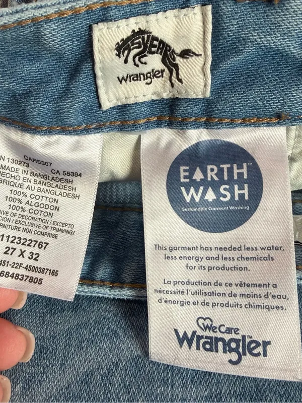 Wrangler Flare Leg Jeans Size 27x31 Wanderer High Rise Meow Laser Tiger Country - Image 11