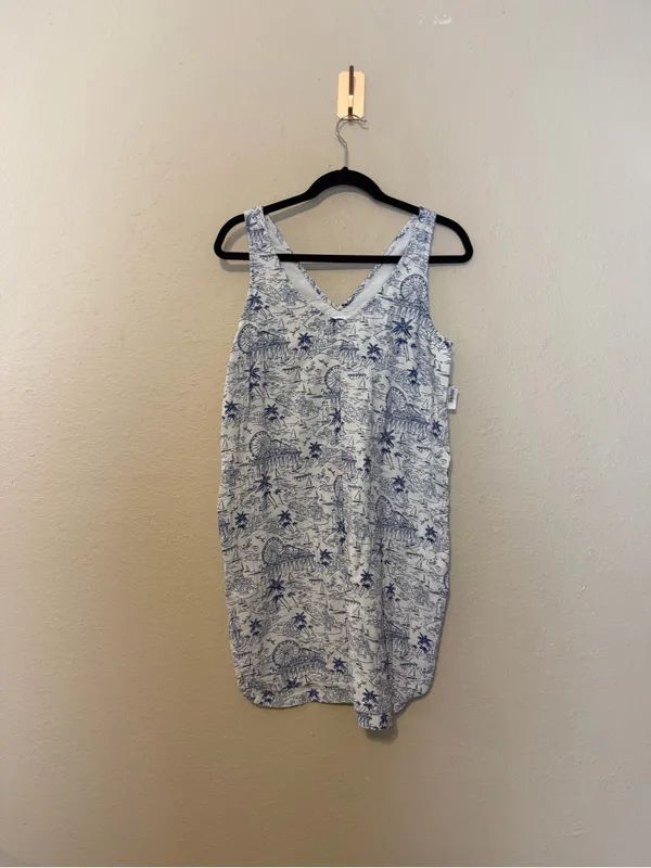 Old Navy Linen Blend Ferris Wheel Boardwalk‎ Print Dress Size Small NWT - Image 2
