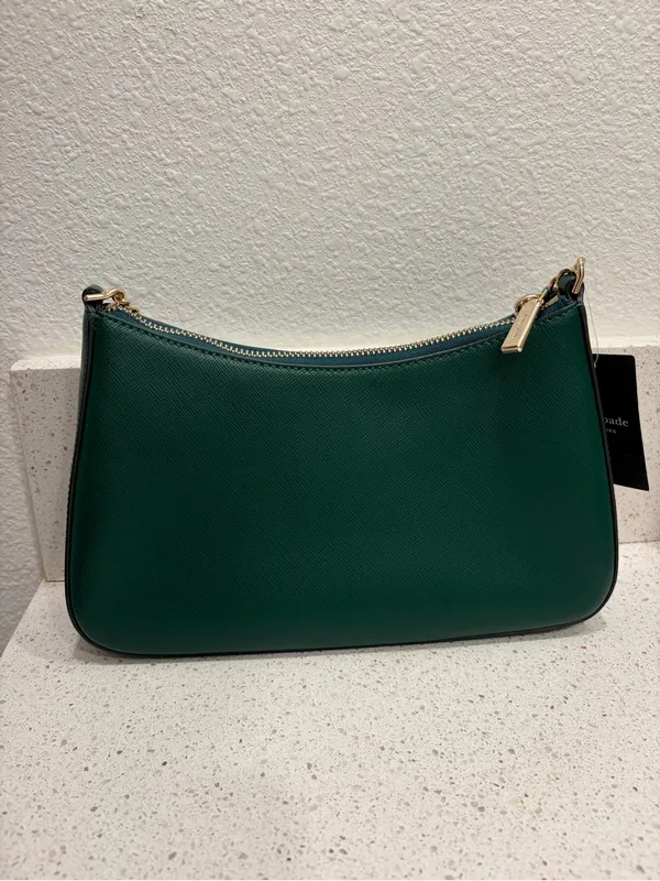 Kate Spade New York Madison Saffiano Leather Convertible Crossbody Deep Jade New - Image 5