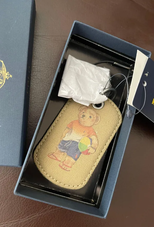 Ralph Lauren Knit Beach Bear Key Ring NIX - Image 2