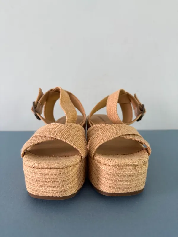 Lucky Brand‎ Bainda Natural Espadrille Wedge Ankle Strap Sandals - Image 3