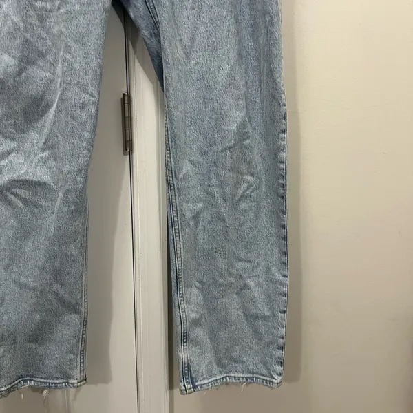 Abercrombie & Fitch Light Blue The 90s Straight Ultra High Rise Jeans Size 33/16 - Image 6