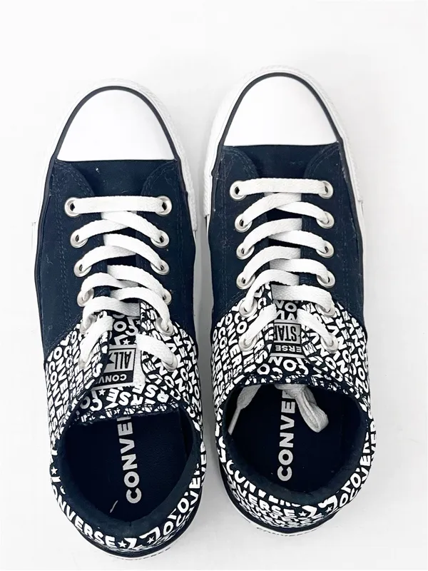 CONVERSE CHUCK TAYLOR ALL STAR Madison Wordmark 2.0 Black White Sneakers Size 8 - Image 10