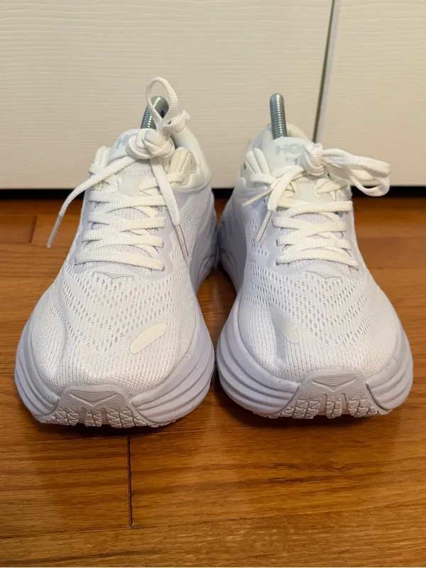 NWOB Hoka One One Bondi 8 Sneakers in White - Image 5