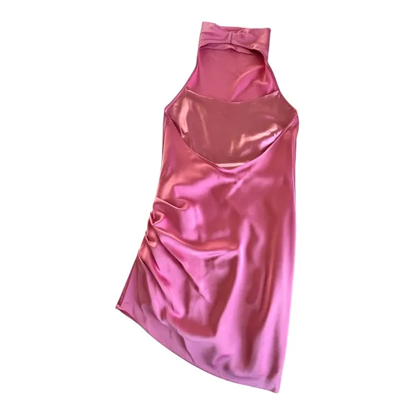 Gianni Bini Peyton Satin Mini Draped Sheath Dress Women’s Size 2 Pop Pink NWT - Image 3