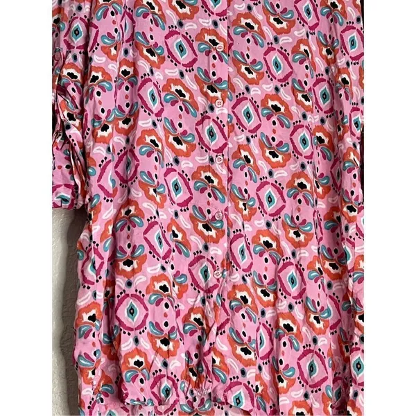 Lounge affair pink boho festival nightgown L - Image 3