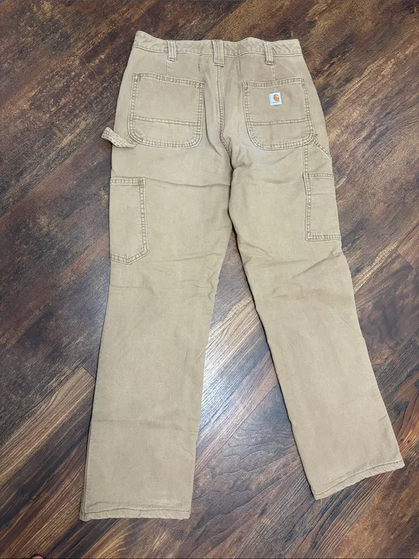 Carhartt women’s lined carpenter pants size 6 tan - Image 5