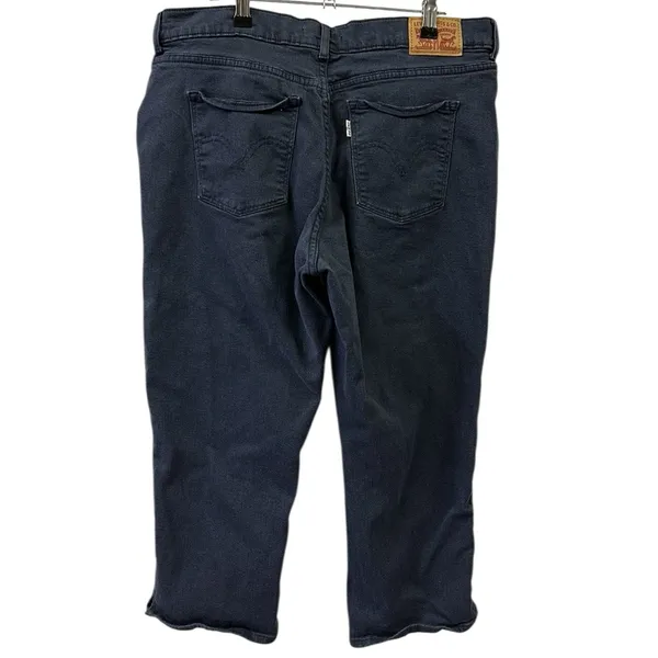 Levis Blue Classic Capri High Waist Lightweight Stretch Jeans Womens 12 31 Waist - Image 3