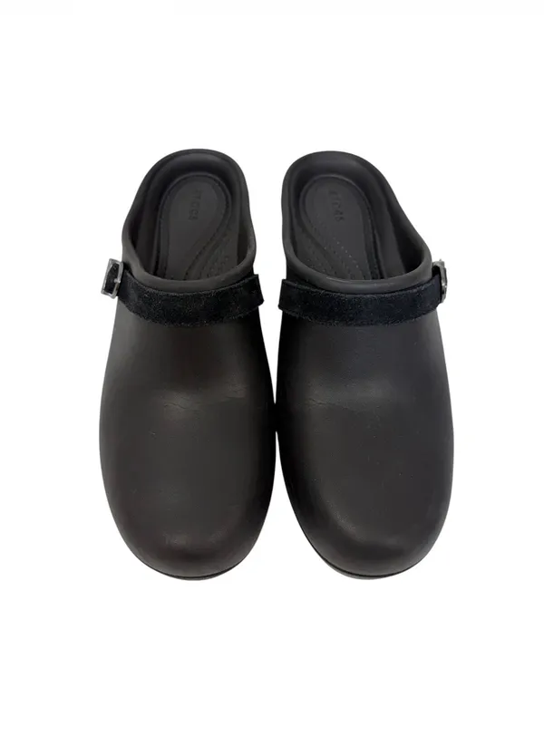 Crocs Sarah Suede Band Clog Black Slip On Mule Womens Size 9 - Image 4
