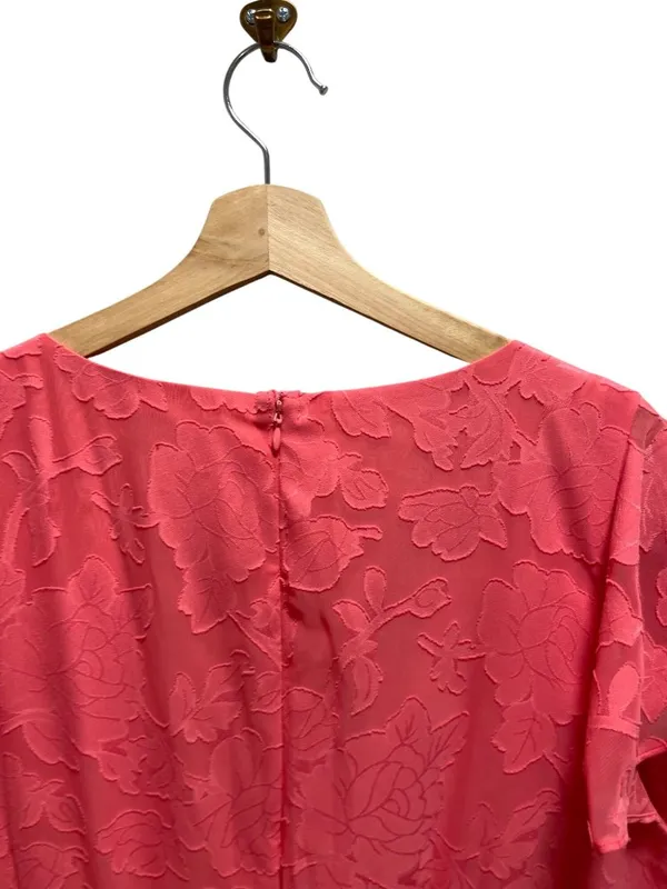Lane Bryant Midi Faux Wrap Dress Coral Size 18 Summer Wedding Special Occasion - Image 12