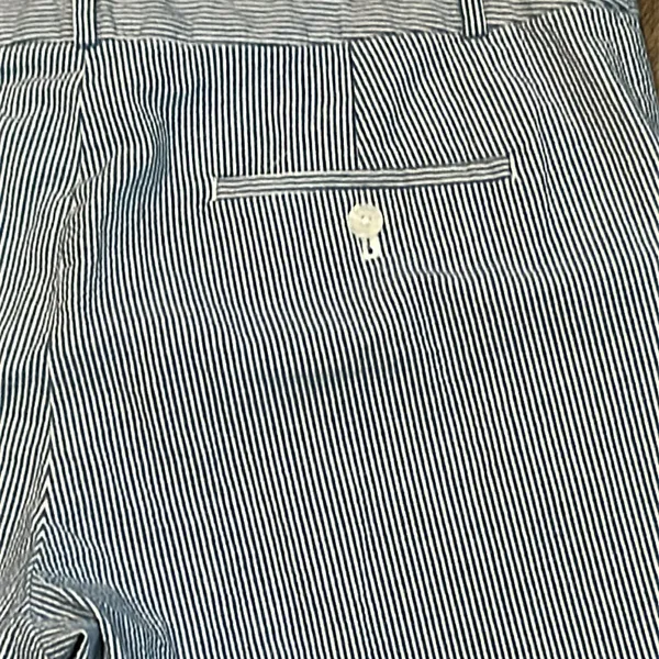 Womens Shorts-BANANA REPUBLIC-blue/white striped‎ seersucker Bermuda Size 14 - Image 4