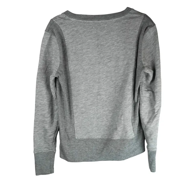 Madewell Hometeam Crewneck Sweater Size S Gray Colorblock Pullover‎ Knit Cotton - Image 8