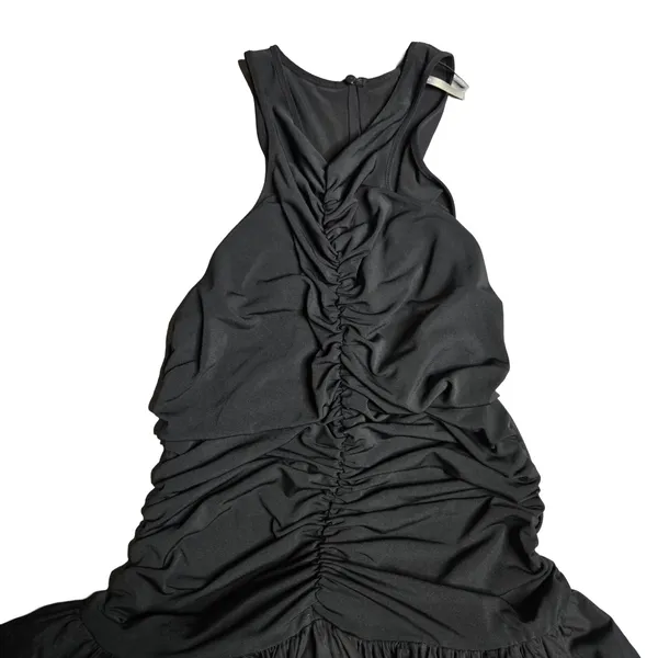 Anthropologie Halter Drop-Waist Midi Dress in Black Size: L - Image 5