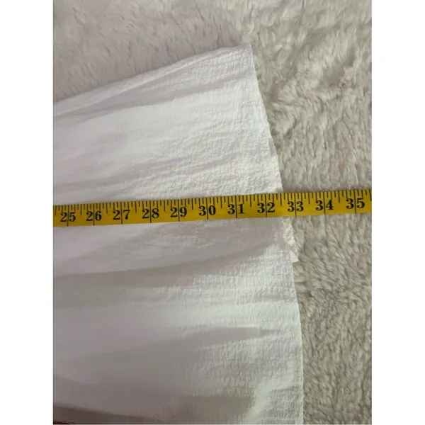 Lulus Little Bit In Love White Surplice Puff Sleeve Mini Dress Size Medium Beach - Image 8