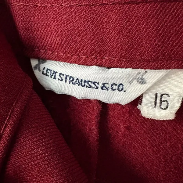 Levi's vintage red pants slacks 1970s women's 16S/contemporary medium - Image 4