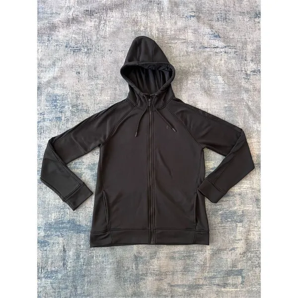 Under Armour Black Tech Terry Full Zip Hoodie Jacket Women's Large - Image 2