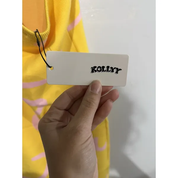 Kollyy Women's Y2K Yellow Abstract Body Con‎ Dress Size S NWT - Image 3