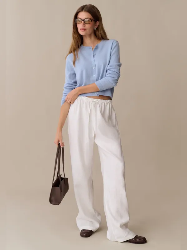 NWT Few Moda Paloma Linen Pant size XS white drawstring CAARA Tibi - Image 2