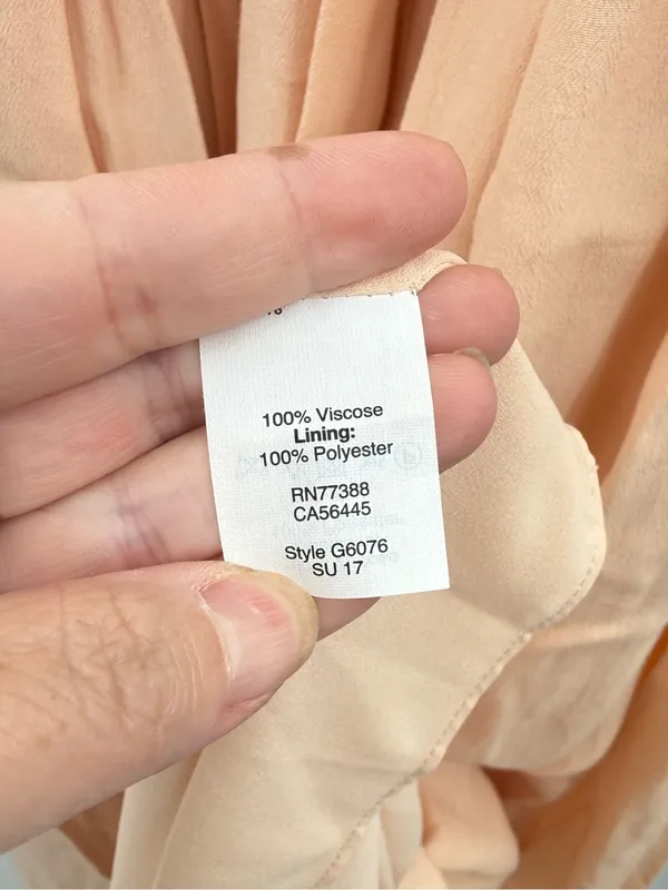Madewell NWT Women's Magnolia‎ Tie-Back Maxi Dress in Peach Size Medium - Image 7