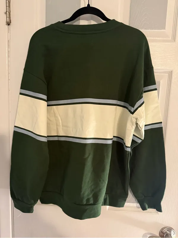 Altar’d State Park City Green Colorblock Crewneck Sweatshirt - Image 3