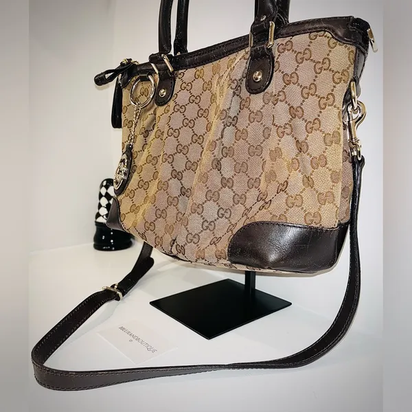Gently Used - Gucci Canvas Sukey Shoulder Bag - Image 2