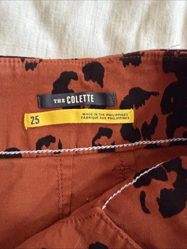 Anthropologie Maeve The Colette Crop‎ Wide-Leg Pants Size 25 Brown Black - Image 4