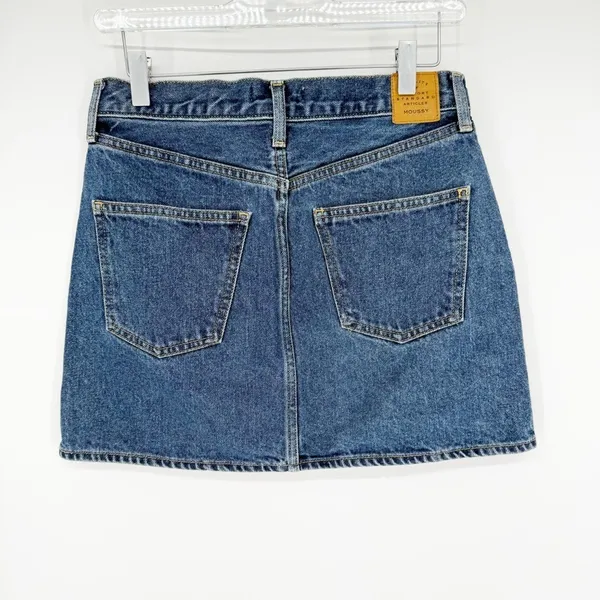 Moussy Denim‎ Mini Skirt Women's Size 2 Blue Japanese Denim - Image 3