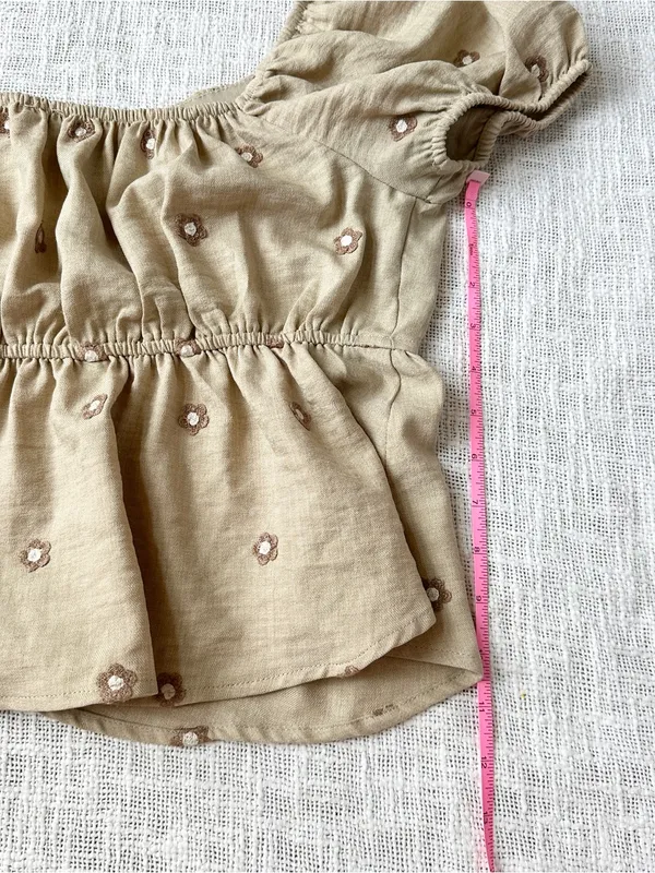 Blu Pepper Boho Embroidered Sweetheart Puff Sleeve Babydoll Top 🌼 Size Large - Image 3