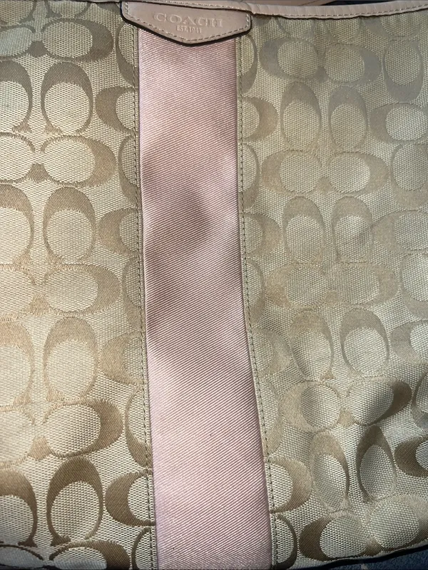 Coach convertible Hobo with Pink Center Stripe crossbody or shoulder bag - Image 16
