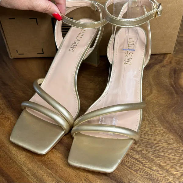 LullaSong Ankle Strappy Heeled Sandals, Size 7 - Image 7