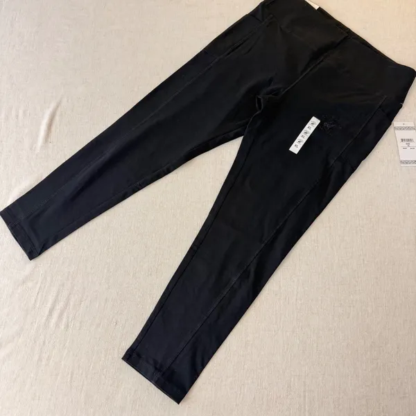 Beverly Hills Polo Club Womens XL‎ Black High Waisted Athletic Leggings Pockets - Image 5