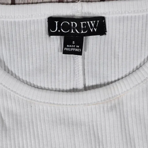 J. Crew New‎ favorite tank top in vintage rib White S NWT - Image 3