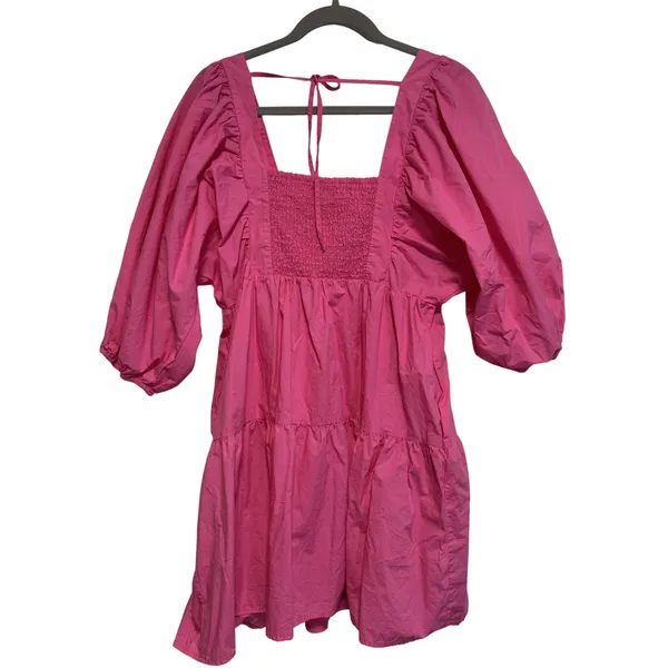 A New Day Pink Puff Sleeve Dress Small - Image 8