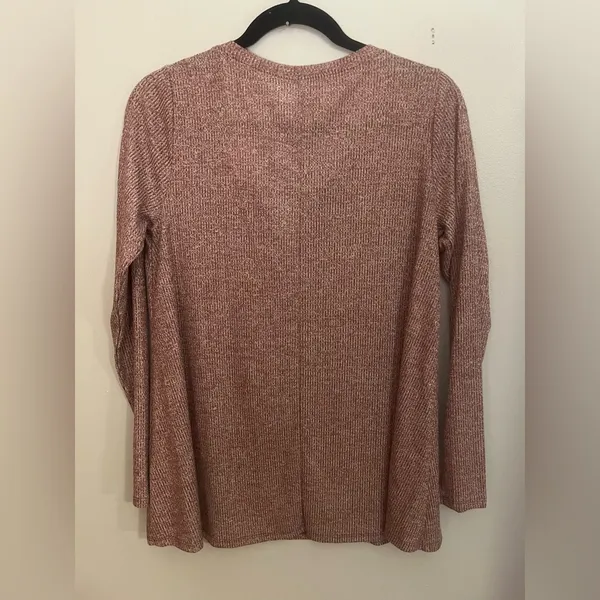 Hollister V-Neck Long Sleeve Top -‎ Mauve - Image 2