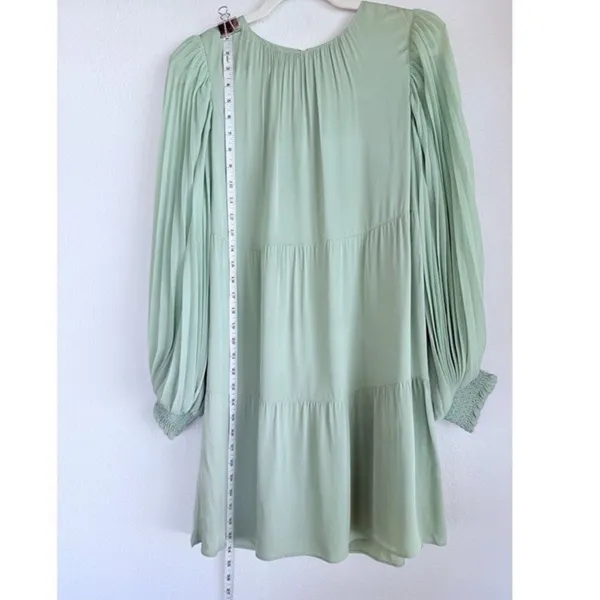 ALICE + OLIVIA Antonette Pleated Long Sleeve Dress Size S - Image 11