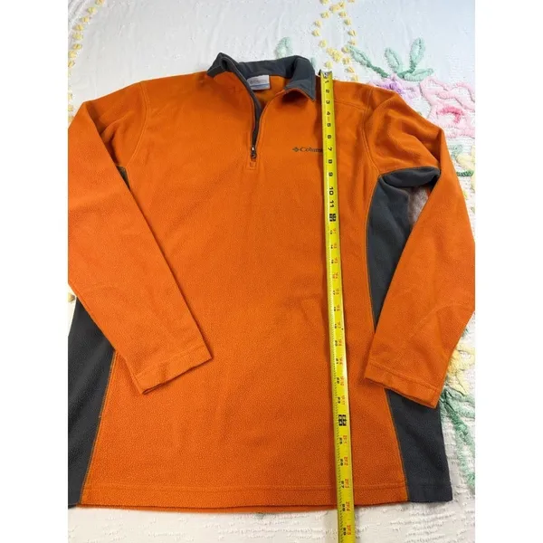 Columbia Quarter‎ Zip Fleece Pullover Jacket Women's Small Orange Gray - Image 4