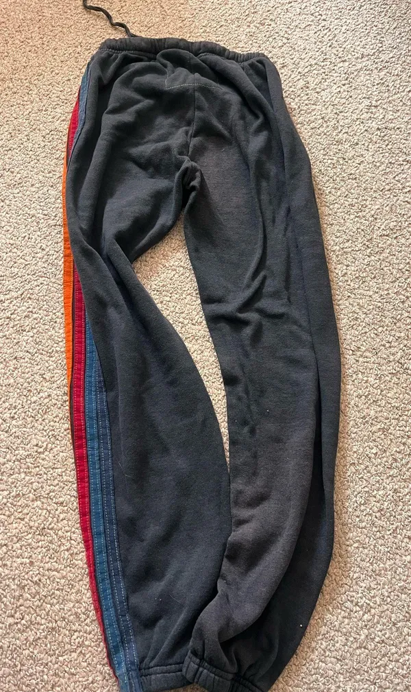Aviator Nation 5 Stripe Sweatpants Grey M - Image 3