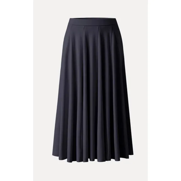 OGL Brand New Women Size M Pleated Long Flowy Maxi Skirt Navy Blue - Image 5