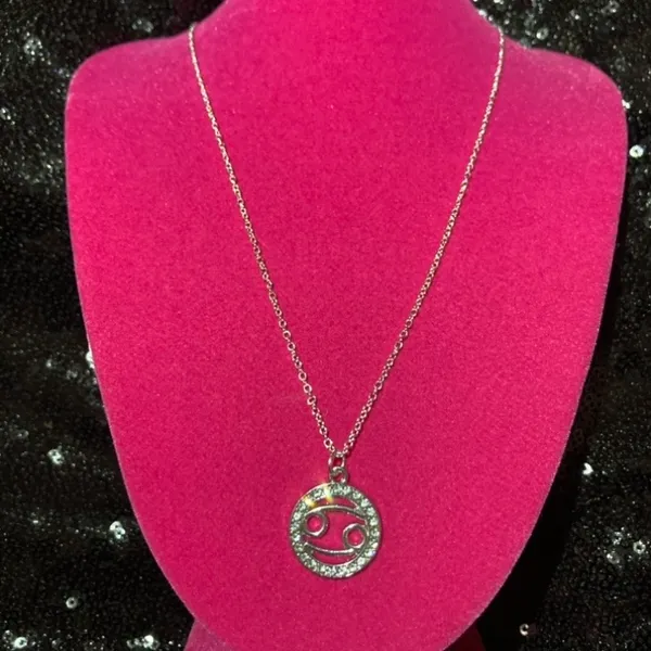 Cancer Zodiac Sign Sterling Silver Necklace Constellation mcbling Birthday Gift - Image 16