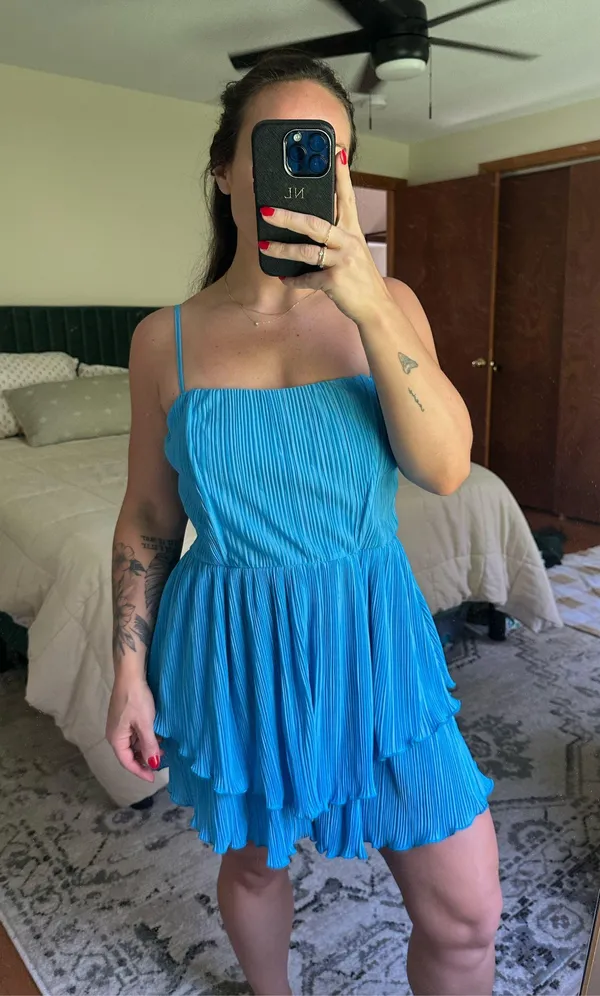Lane 201 Blue Satin Romper - Image 2
