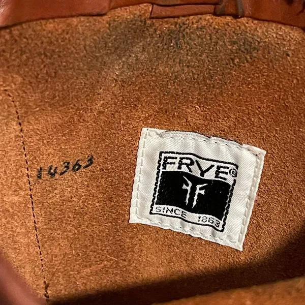 Frye Melissa Tall Lace Boots Women 7.5 Brown Leather Equestrian Riding Combat - Image 9