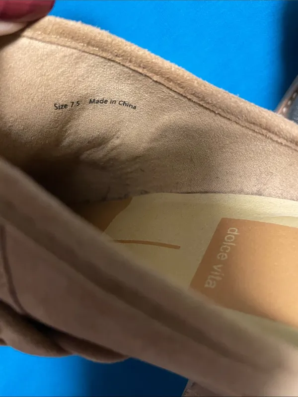 Dolce Vita Tan Braided Suede Pointed Mule Size 7.5 - Image 8