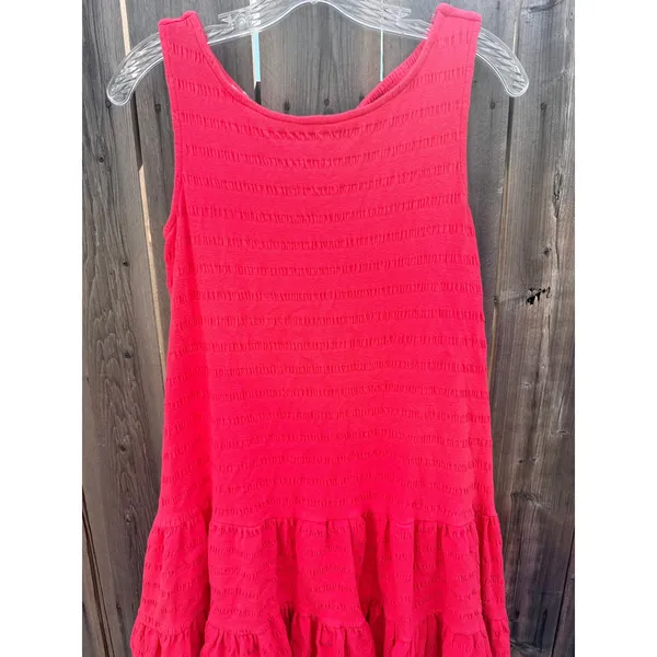 Anthropologie Women's M Knit Feminine Flounced Open Back Mini Dress in Teaberry - Image 5